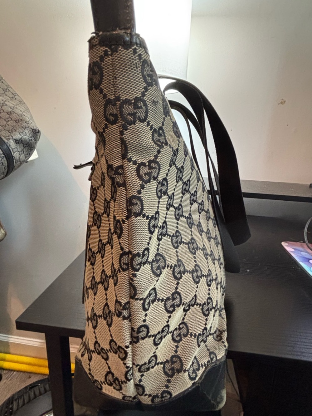 Authentic Vintage Gucci GG Canvas Tote – Tom Ford Era – Large Front Pocket - Picture 4 of 14